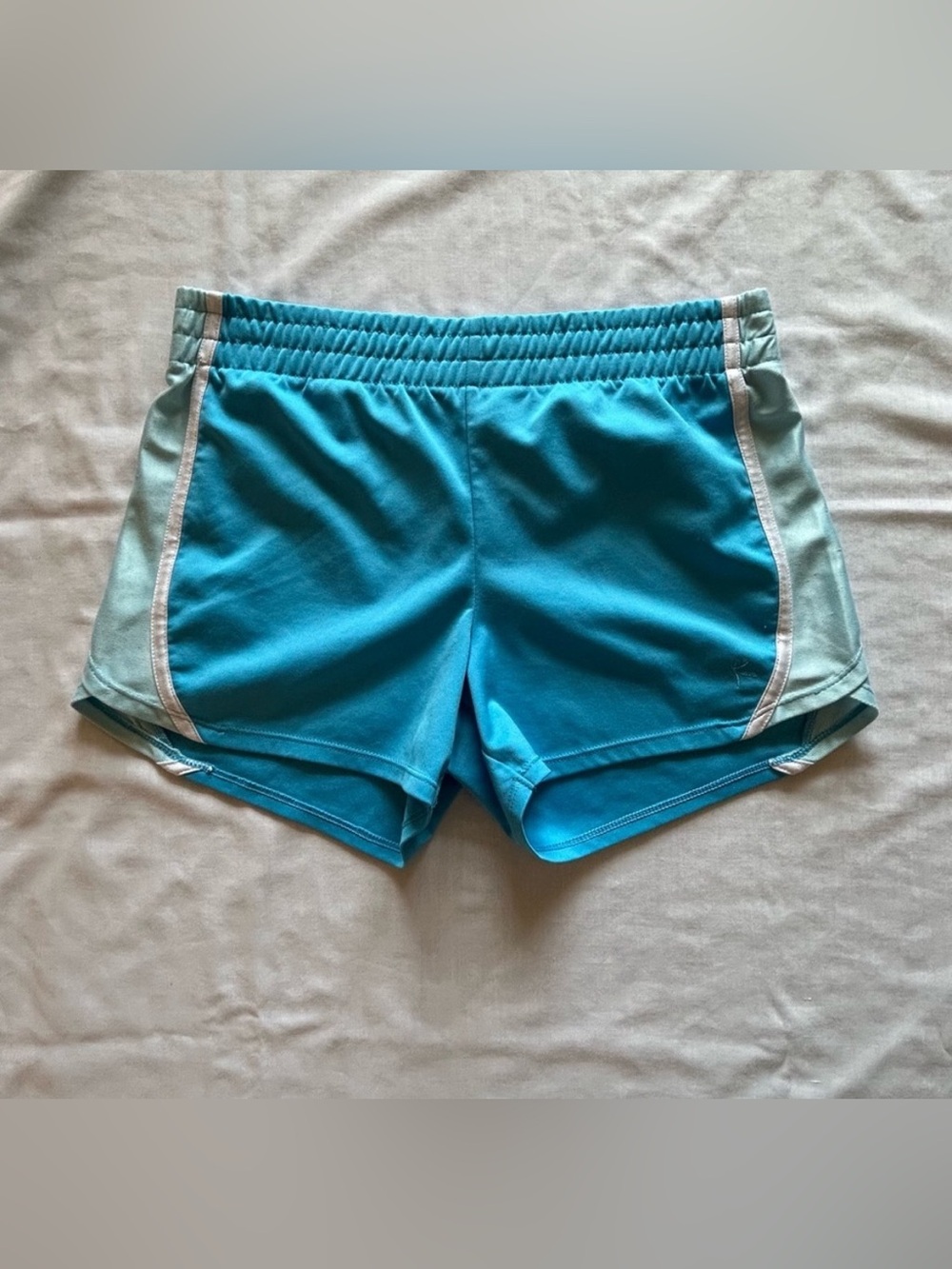 💥Danskin Now Blue & White Dri-fit Athletic Shorts Size XL (14-16)